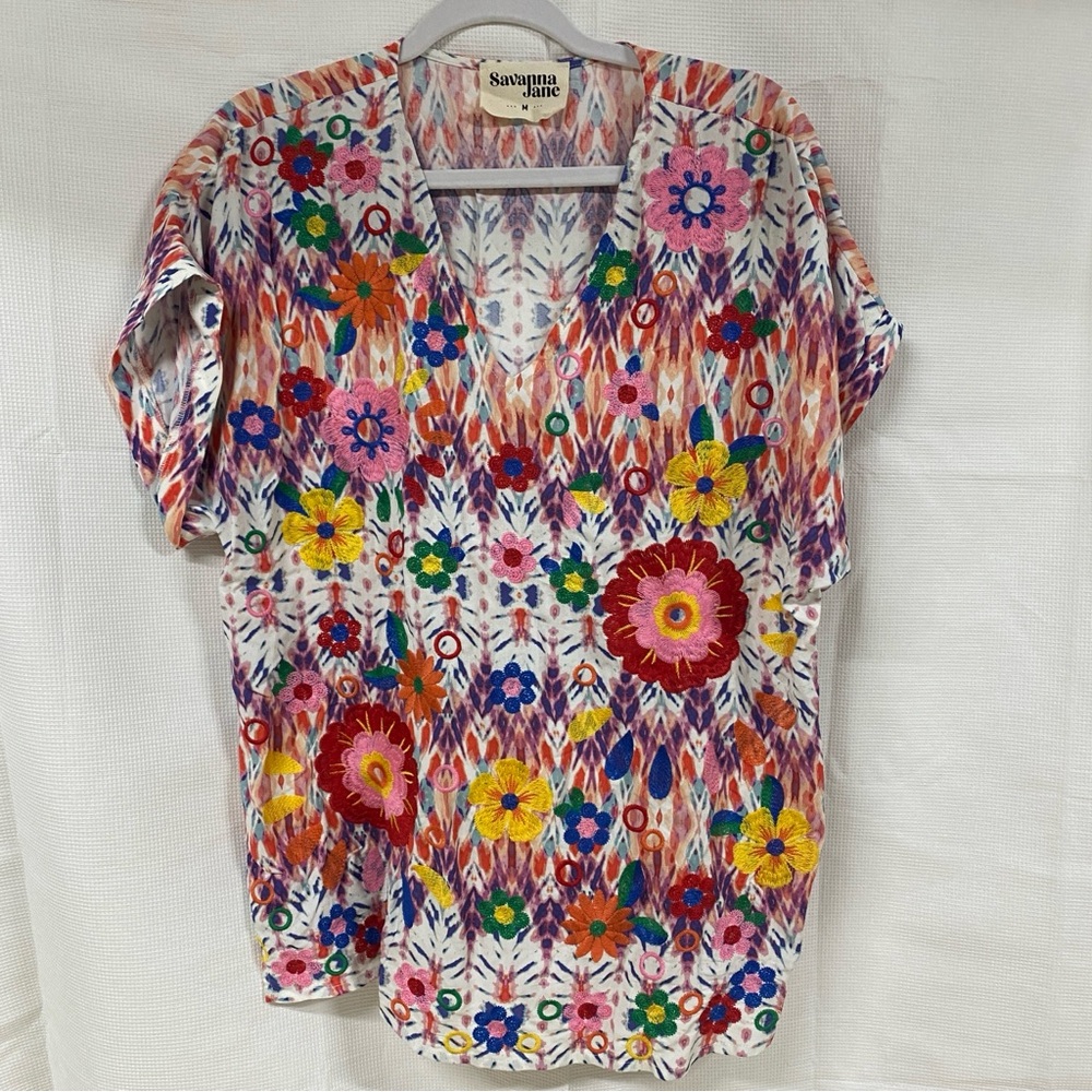Savanna Jane Vibrant Floral Blouse